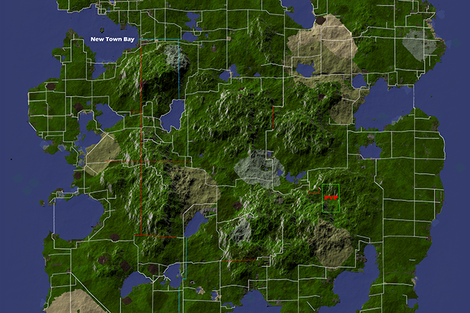 A cropped image of the Liberty server mapping.